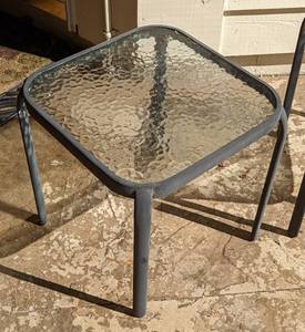 lot 247A image: Pair of Glass Topped Side Tables