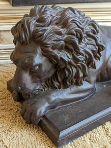 lot 258 image: Pair of Decorative Lion Sculptures