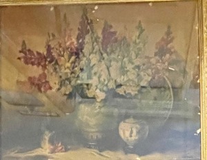 lot 293 image: Vintage Floral Print by L. Jambor