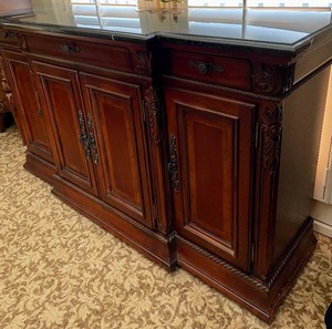 lot 370 image: Marvelous Marble Top Credenza