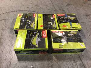 Lot of 5 RYOBI 7 in. 4.8 Amp Tabletop Tile Saws - Various Conditions - review all pictures