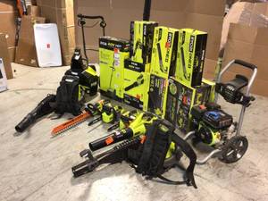 Mix Lot of Ryobi Tools includes (Jet Hand Blowers, Backpack Blowers, Snow Blower, Pressure Washer, and more) - review all pictures