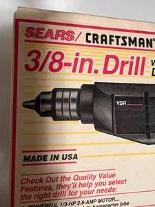 lot 54 image: 38 drill with 9pc Drill Bit Set - NIB