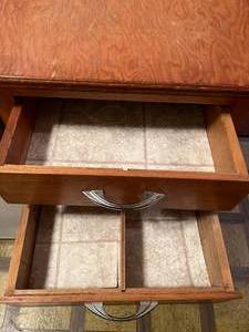 lot 57 image: 2 Drawer Cabinet  Work Table