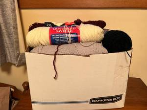 lot 62 image: Lot 2 - Box full of Multi-Colored Yarn