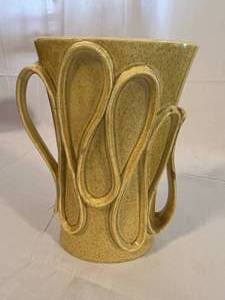 lot 208 image: Red Wing Ribbon Vase #M-1460