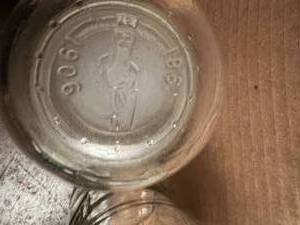 lot 220 image: Vintage Planters Peanut Jars with lids