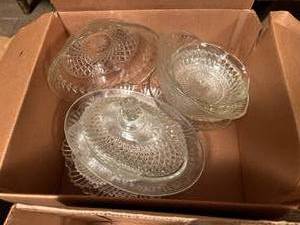 lot 227 image: 7 Boxes of Cut Glass & More