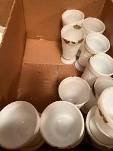 lot 233 image: 2 Boxes of Milk Glass