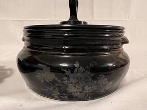 lot 238 image: Black Depression Glass Bowls