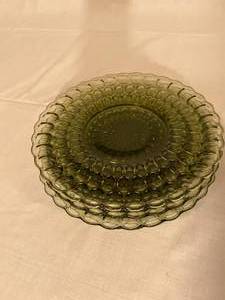 lot 243 image: Green Depression Glass