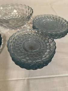lot 242 image: Depression Bubble Dishes - Blue
