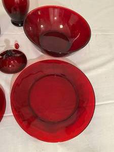 lot 260 image: Lot of Red Depression Glass