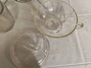 lot 269 image: Mid - Century Clear Serving Bowls