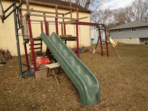 Kids Playset - slide, swings, monkey bars