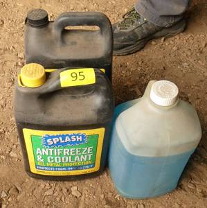 2 gallons antifreeze and 1 windshield washer fluid