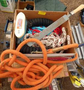 Group of horse stuff - ropes brush file