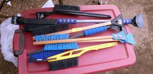 Lot of winter scrapersbrushes