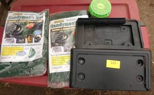 2 new trunk liners, license plate holders and turtle wax