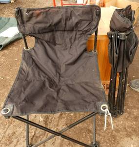 2 Black camping chairs