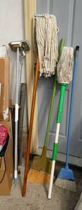 3 mops and 2 brooms