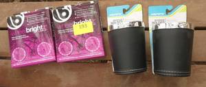 Bicycle lights and drink holders