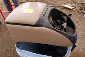 PickupCar console with can koozies and 2 new cargo nets
