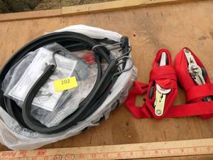 New rubber tie downs and 2 ratchet straps