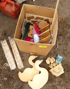Box of wood paintable craft projects