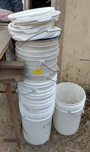 Stack of pails with covers