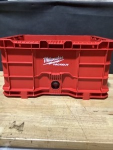 Milwaukee PACKOUT 18.6 in. Tool Storage Crate Bin with Carrying Handles and 50 lbs. Weight Capacity. See Pictures