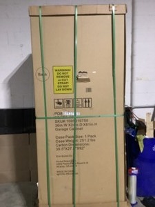 Husky Heavy Duty Welded 20-Gauge Steel Freestanding Garage Cabinet in Black (36 in. W x 81 in. H x 24 in. D). See Pictures