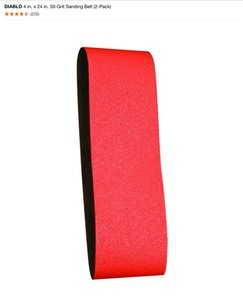 (5) DIABLO 4 in. x 24 in. 50-Grit Sanding Belt (2-Pack). See Pictures