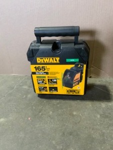 DEWALT 165 ft. Green Self-Leveling Cross Line Laser Level with (3) AAA Batteries & Case. See Pictures