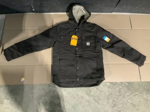Carhartt Mens Small Dark Brown Cotton Washed Duck Bartlett Jacket. See Pictures