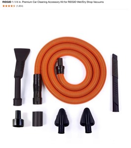 RIDGID 1-14 in. Premium Car Cleaning Accessory Kit, (2-Pack)s of Size C Dust Bags For Vacuums & Multi Fit Replacement Filter. See Pictures