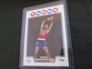 lot 30 image: 30. 2008 Wilt Chamberlain Topps Car...