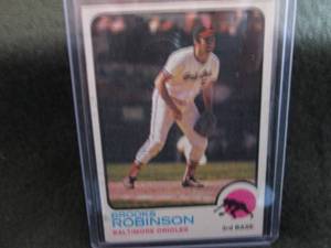 lot 55 image: 55. 1973 Topps Brooks Robinson Card...