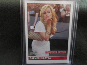 lot 87 image: 87. 2005 Carmen Electra Rookie Card...