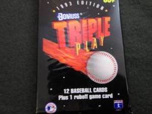 lot 99 image: 99. 8-1993 Donruss Triple Play Pack...