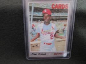 lot 129 image: 129. 1970 Topps Lou Brock Card...