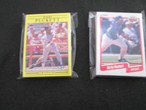 lot 154 image: 154. 1990 & 1991 Fleer Twins Team S...