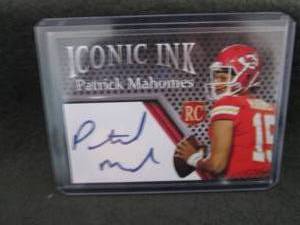 lot 186 image: 186. Patrick Mahomes Iconic Ink Car...