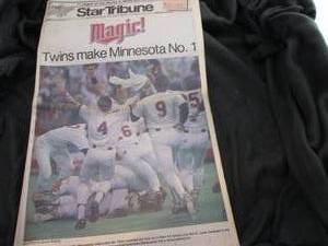 lot 194 image: 194. 1987 Oct 26 Twins World Series...