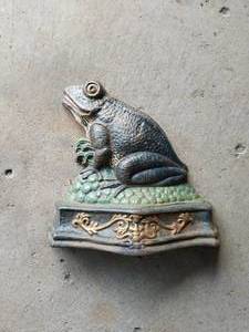 Vintage Painted Metal Frog