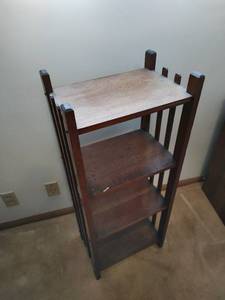 lot 101 image: Old Oak Plant Stand  Shelf