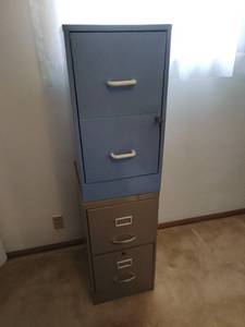 lot 110 image: 2 Metal Filing Cabinet