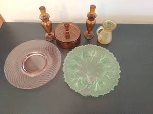lot 59 image: Collection of Colored Glass Items