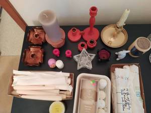 lot 66 image: Collection of Candles and Candleholders