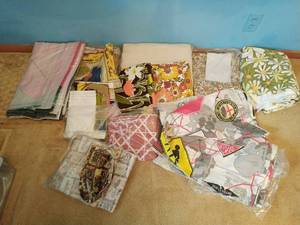 lot 229 image: Collection of Vintage Curtains and Fabric